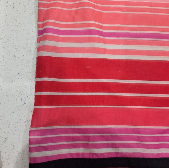 LOFT Pink Striped Semi-Sheer Kaftan Tunic Top Oversized Boxy Lightweight L - Picture 11 of 15